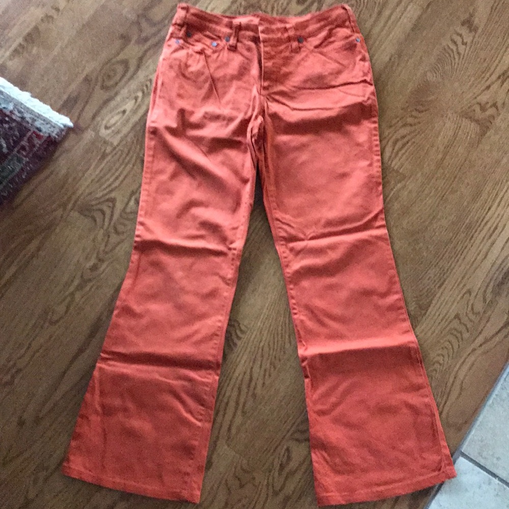 Pure Color Orange Jeans